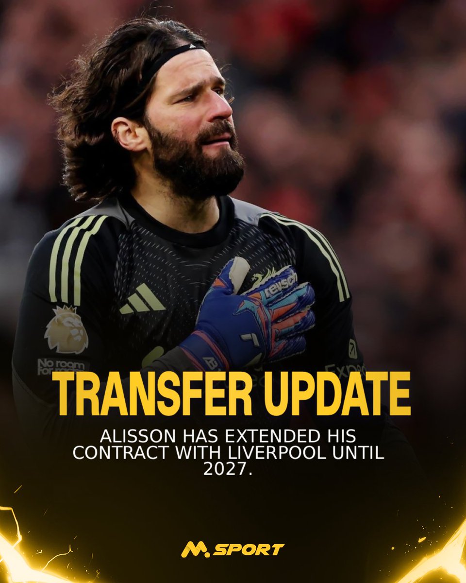 MSportGhana's tweet image. Alisson Becker has officially extended his contract with the Reds until 2027. 
The wall at Anfield remains intact.

Is he the greatest goalkeeper in Liverpool's history?
#MSport #AlissonBecker #TransferUpdate