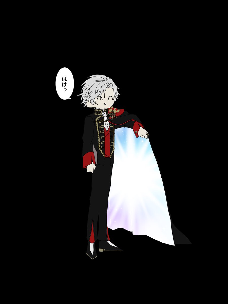 #イケヴィラFA 昨日の夜寝ようとウトウトしてたら突然脳裏に浮かんだ神々しく発光するタイプのマント持ってるウィリアム様。