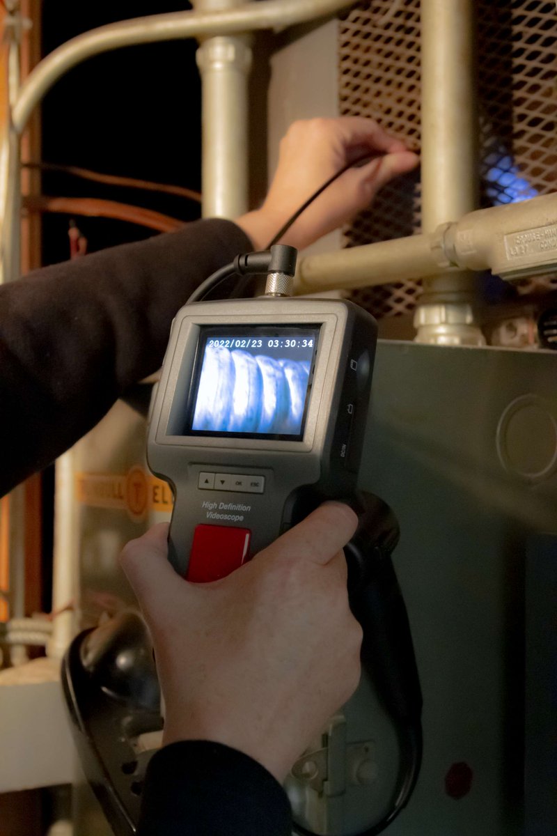Save time on repairs with the Triplett BR500 Borescope. Its 6mm waterproof (IP67) articulating probe bends 135° both ways, with 4 LEDs for dark areas and a 3.5" TFT LCD screen for clear inspection behind walls and drains. Learn more: bit.ly/3pbCHbG