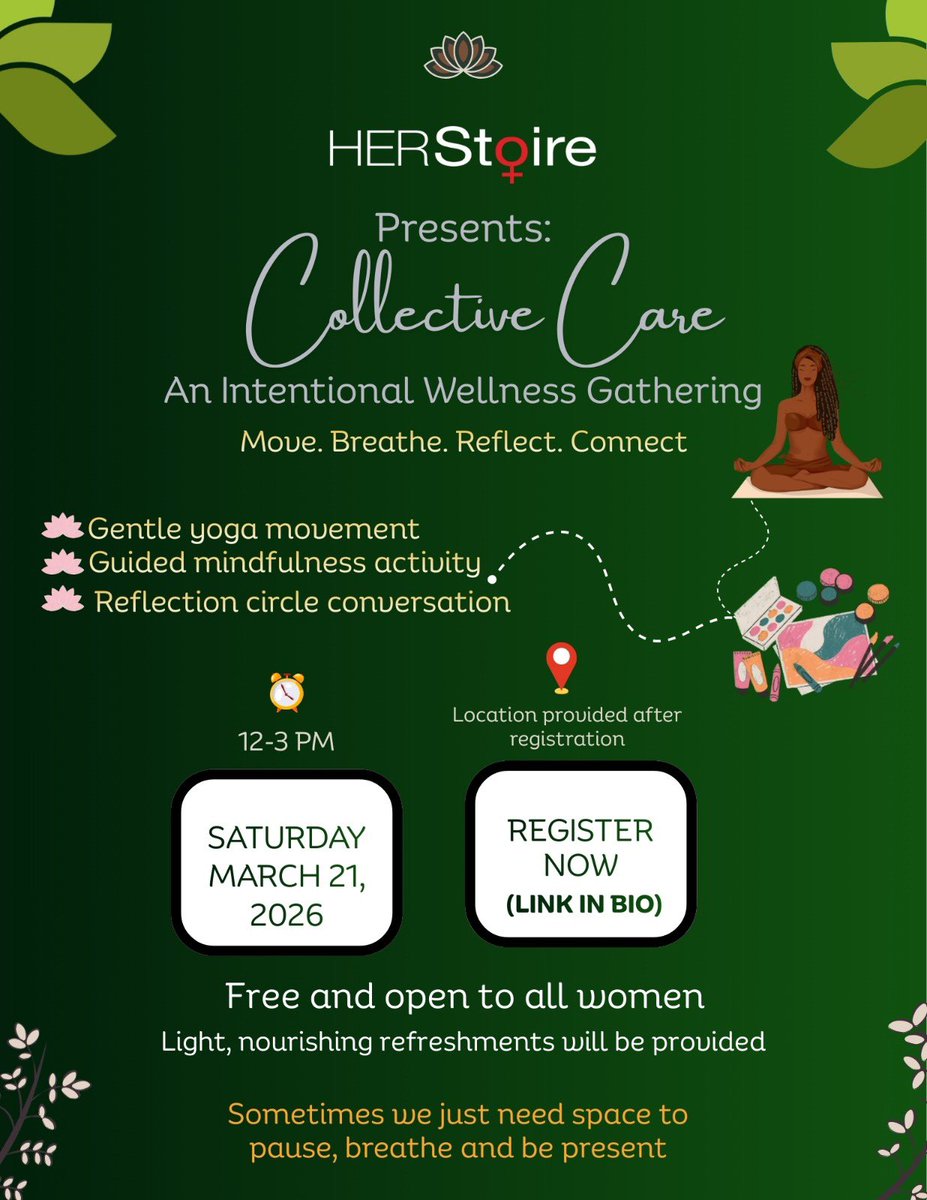 HERstoireTweets's tweet photo. HERStoire presents Collective Care: An Intentional Wellness Gathering.

Register now! Click the link below!

https://t.co/GdZH9jLM85 https://t.co/KmoI9mABHj