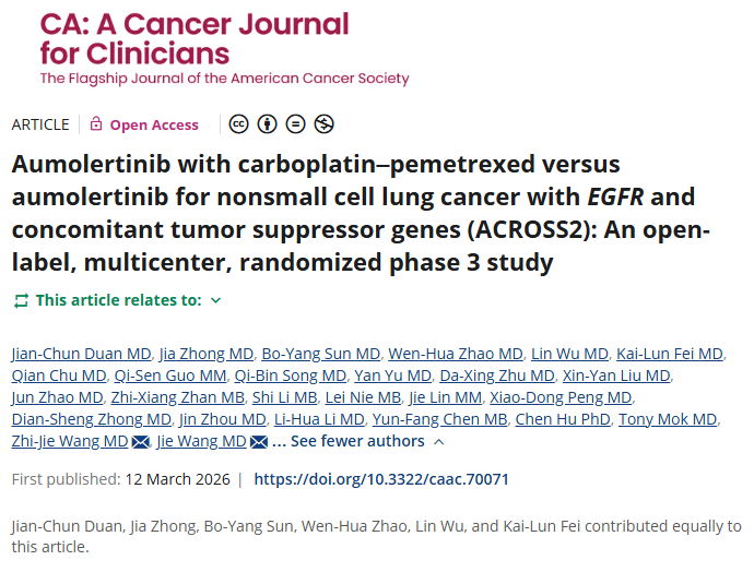 CA: A Cancer Journal for Clinicians tweet media