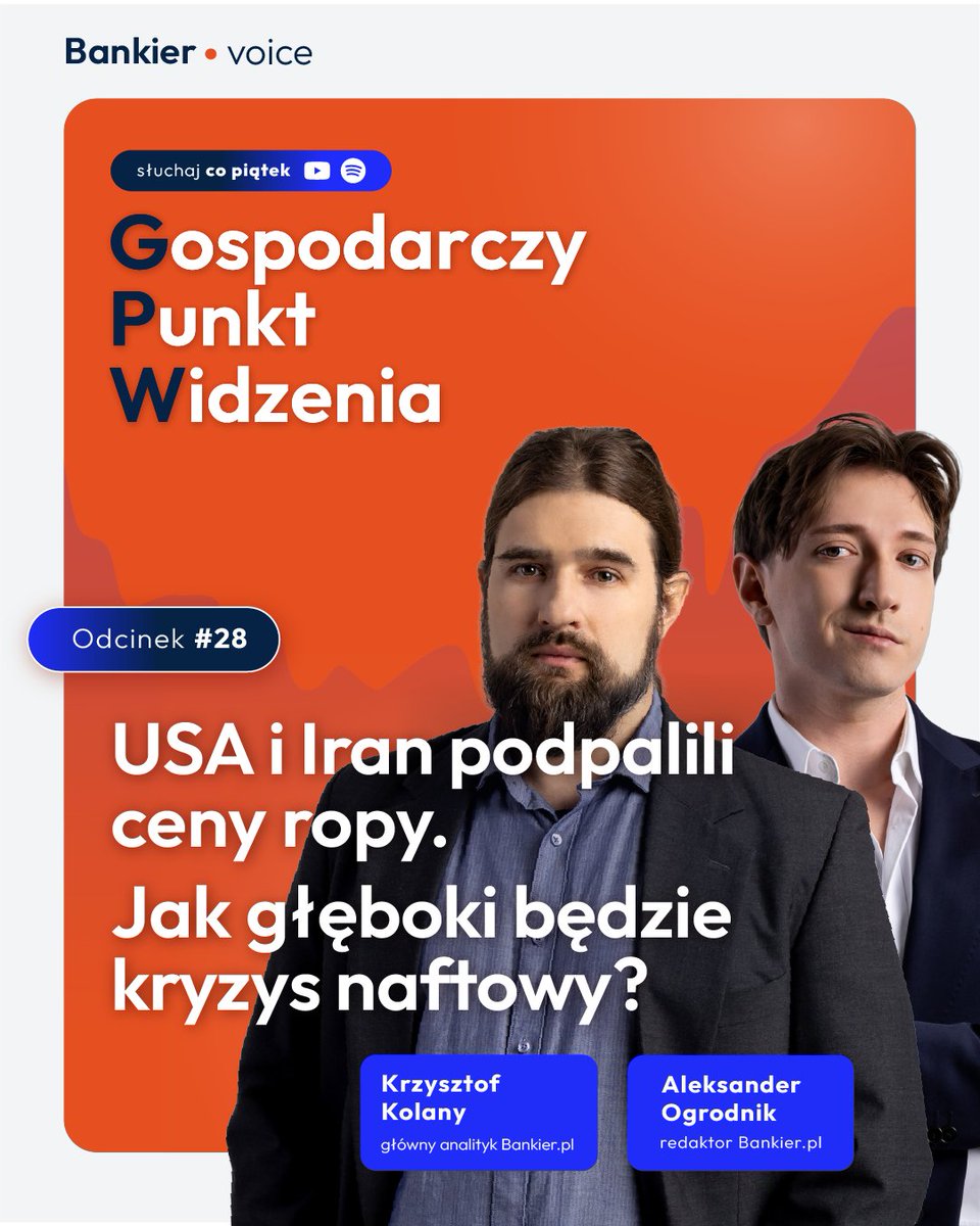 bankier_pl's tweet image. "Skończył się okres dezinflacji"

Na ten temat Aleksander Ogrodnik (@AJOgrodnik) rozmawiał z Krzysztofem Kolanym (@kkolany), głównym analitykiem Bankier.pl w podcaście "GPW - Gospodarczy Punkt Widzenia" 🗣️

Posłuchaj 👉 youtube.com/watch?v=jJLFuf…

#gpw #podcast #ropa