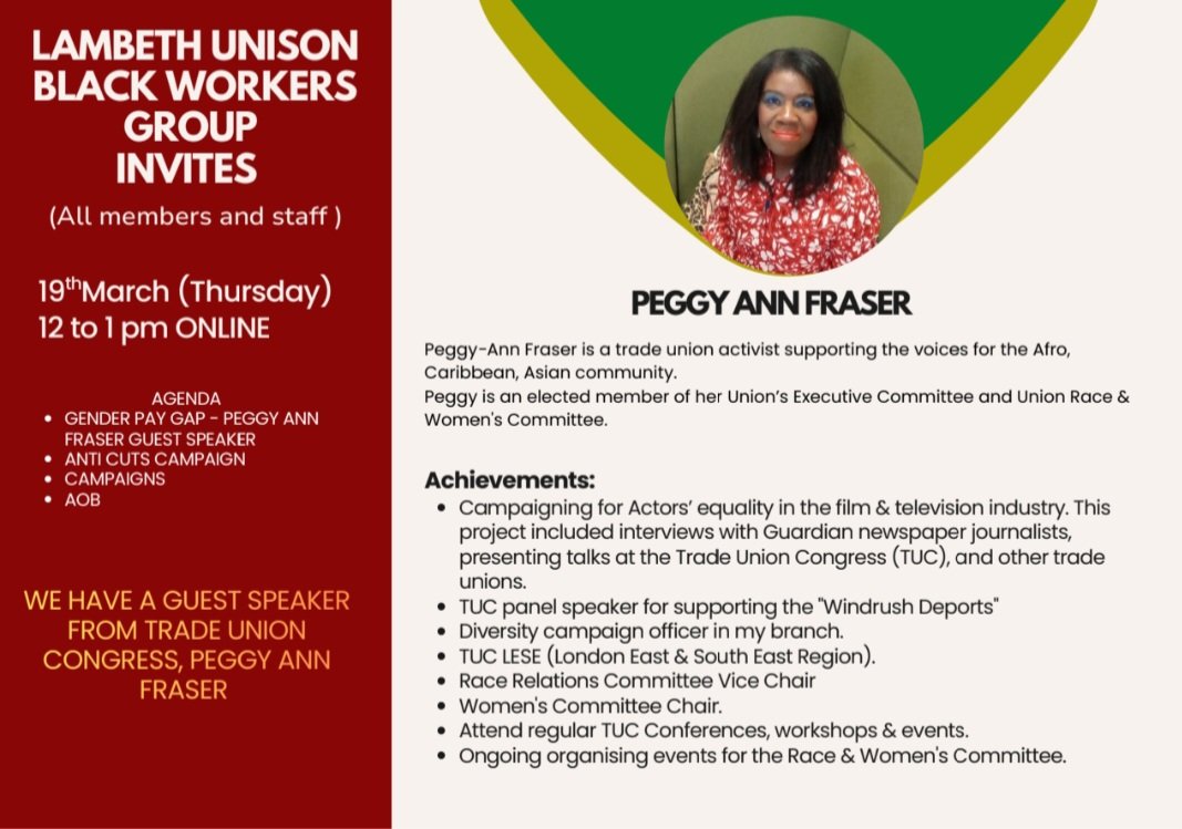 Lambeth UNISON Black workers tweet media
