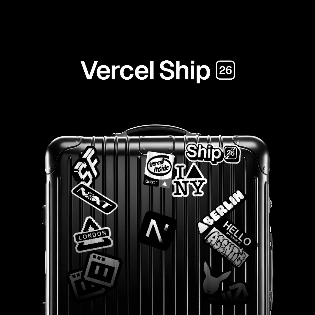 makindajack's tweet photo. Design 🧠 loves this: @Vercel Ship 26 has a customizable suitcase for the event. Clean idea, nice touch for branding and memories. https://t.co/IKpJh7oLmq https://t.co/xhV8CQaanm