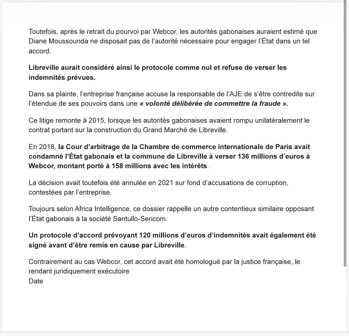 65 milliards FCFA au cœur d’un scandale, une haute responsable de l’État accusée d’escroquerie… et le silence.
<a href="/oliguinguema/">Brice Clotaire Oligui Nguema</a> , le peuple gabonais mérite des explications.
La promesse de transparence ne doit pas s’arrêter aux discours.
Le Gabon mérite la vérité.
#Gabon