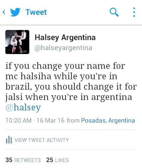 Halsey Argentina tweet media