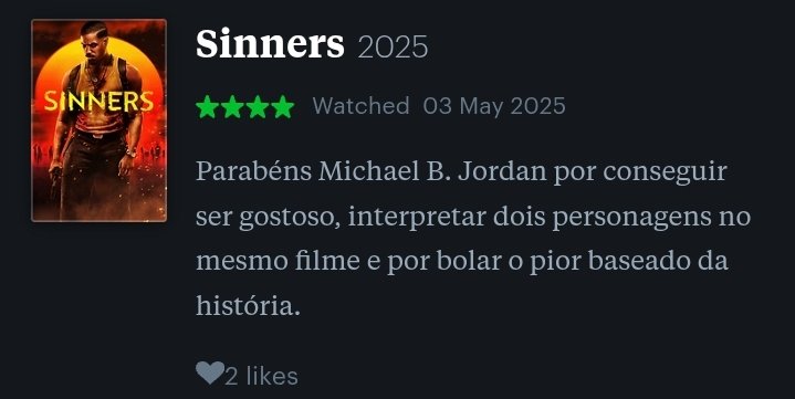GumVic's tweet photo. minha crítica de sinners quando vi https://t.co/ka2WzGvQPQ