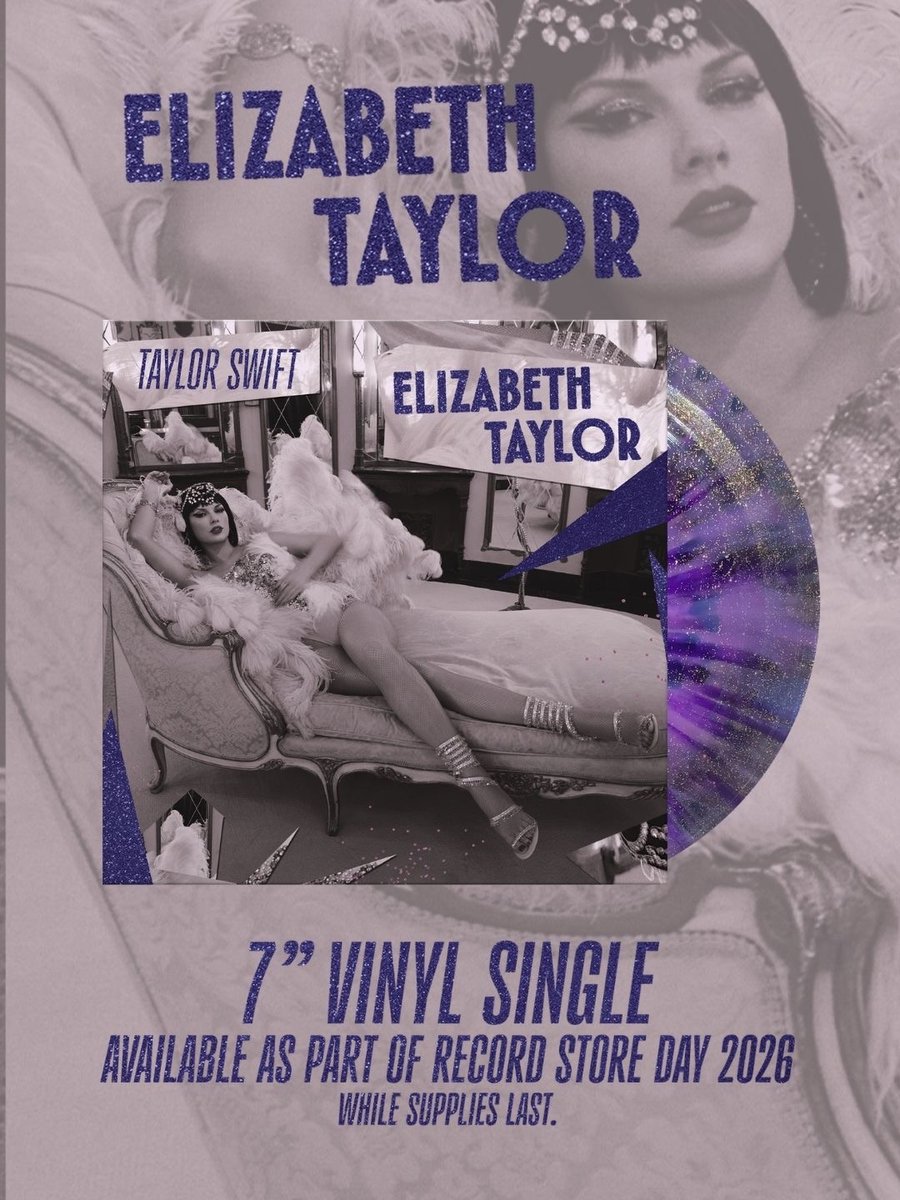 RSDNL's tweet photo. Taylor Swift - Elizabeth Taylor 💫
18 april 2026

#taylorswift #swiftie #recordstoreday #rsd https://t.co/Uc3zBMG5YW