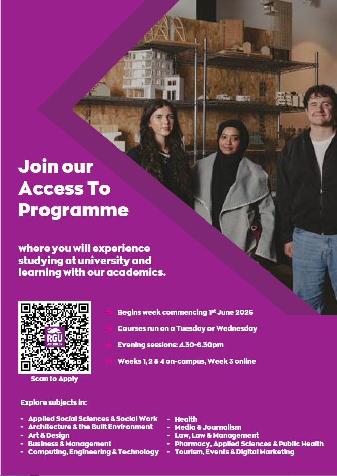 RGU Widening Access tweet media