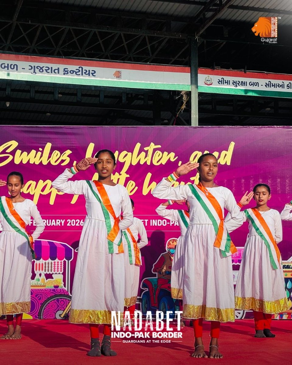 VisitNadabet's tweet photo. A wave of fun, energy, and patriotism filled Nadabet Indo-Pak Border during the vibrant Fun Club celebration. Singing, performances, and games brought everyone together in a joyful and memorable atmosphere.

#Nadabet #FunClub #CommunityCelebration #TogetherInJoy #IndoPakBorder https://t.co/SlG2vpFoc1