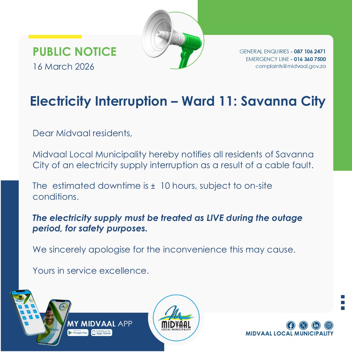 Midvaal Local Municipality tweet media