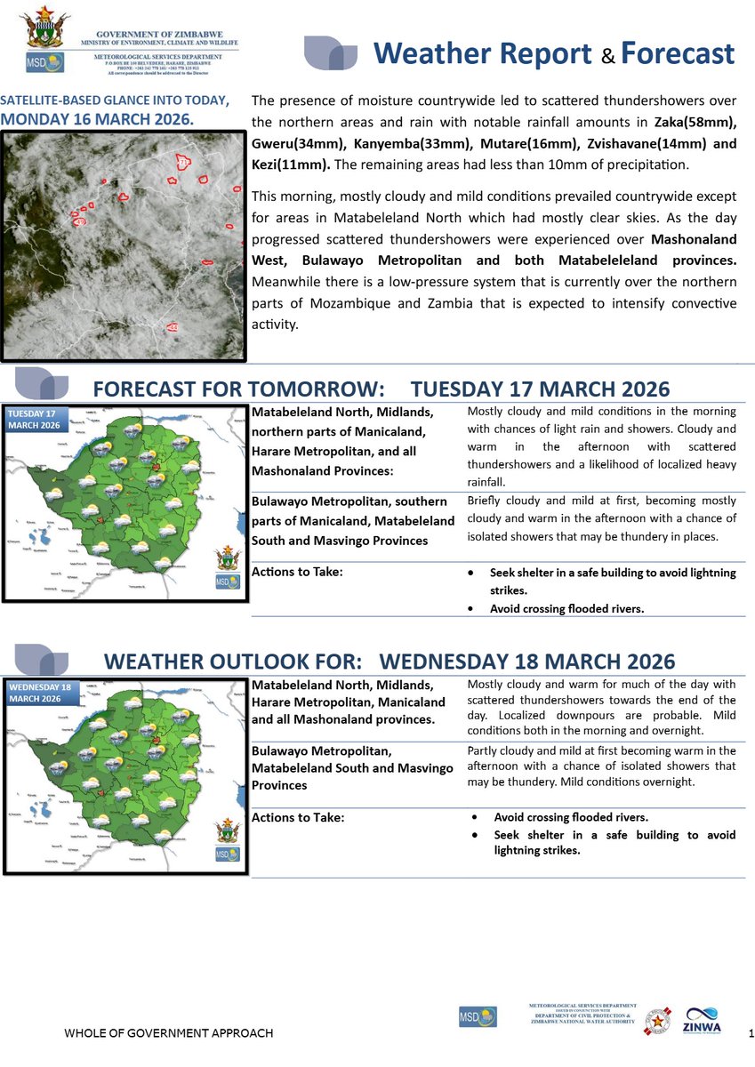 Meteorological Services Department of Zimbabwe tweet media