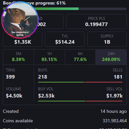few understand $pFEW on PulseChain tweet media