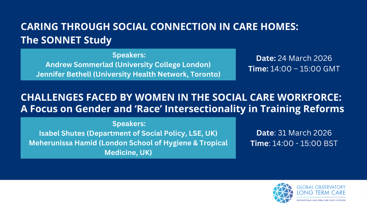 CPEC_LSE's tweet photo. Some brilliant upcoming sessions, as part of the GOLTC series! Make sure to sign up now and fill the end of March with insightful discussions on vital topics!
#SocialCare #CareWorkforce #SocialConnection
https://t.co/iJC0QeuEFp https://t.co/UgKK51bd9C