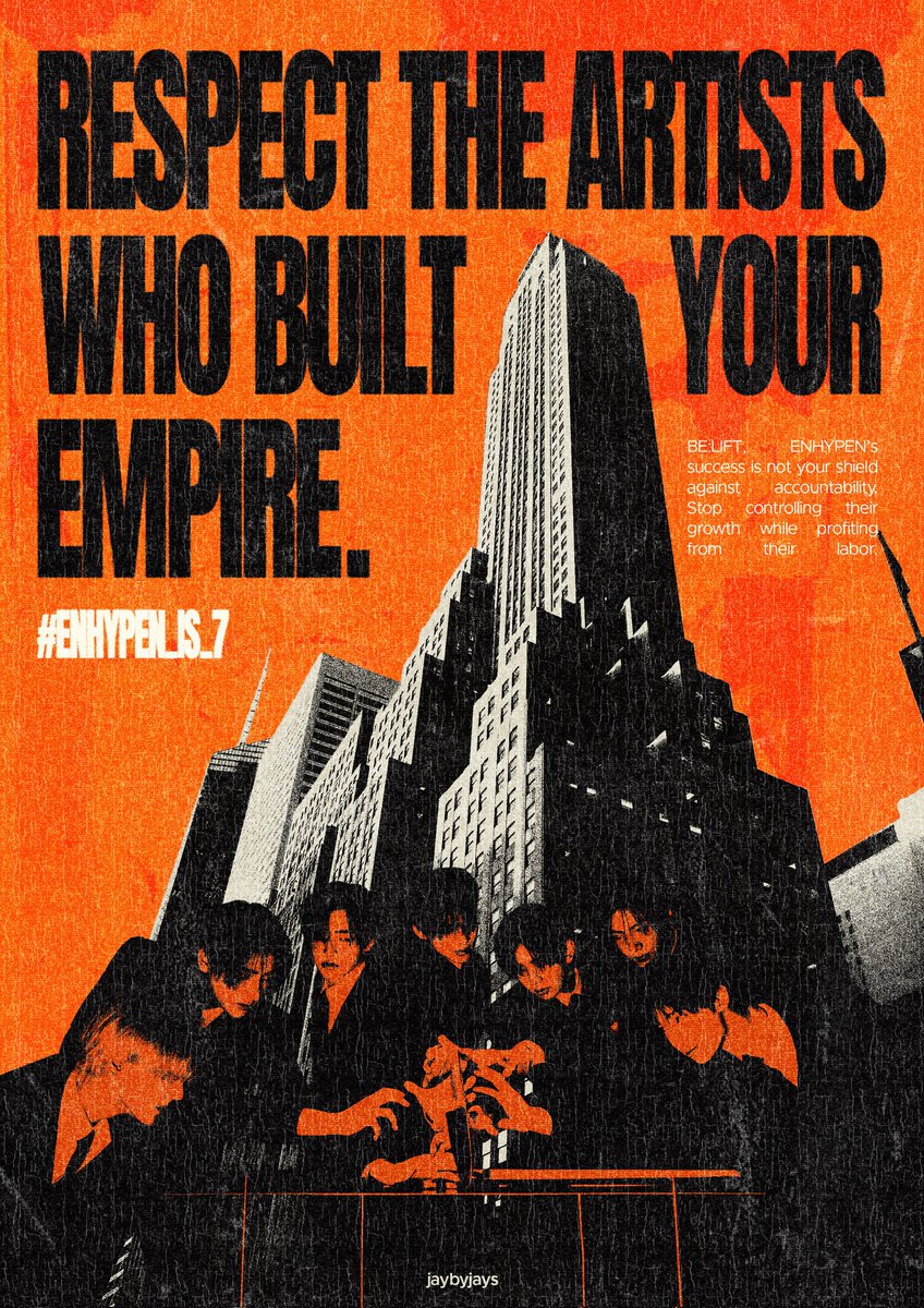 bluewonn_'s tweet photo. RT AND REPLY!!

BE:LIFT, ENHYPEN’s success is not your shield against accountability. Stop controlling their growth while profiting from their labor.

You built your empire on ENHYPEN.

RESPECT THE ARTISTS WHO BUILT YOUR EMPIRE
#LET_HEESEUNG_DO_BOTH
#RESPECT_ENHYPEN
#ENHYPEN_IS_7 https://t.co/sKeFE84Hdh