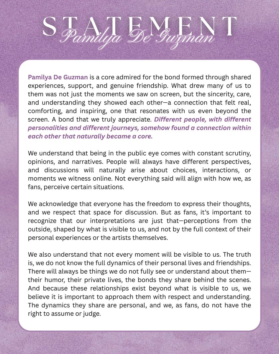 PAMILYA DE GUZMAN OFFICIAL tweet media