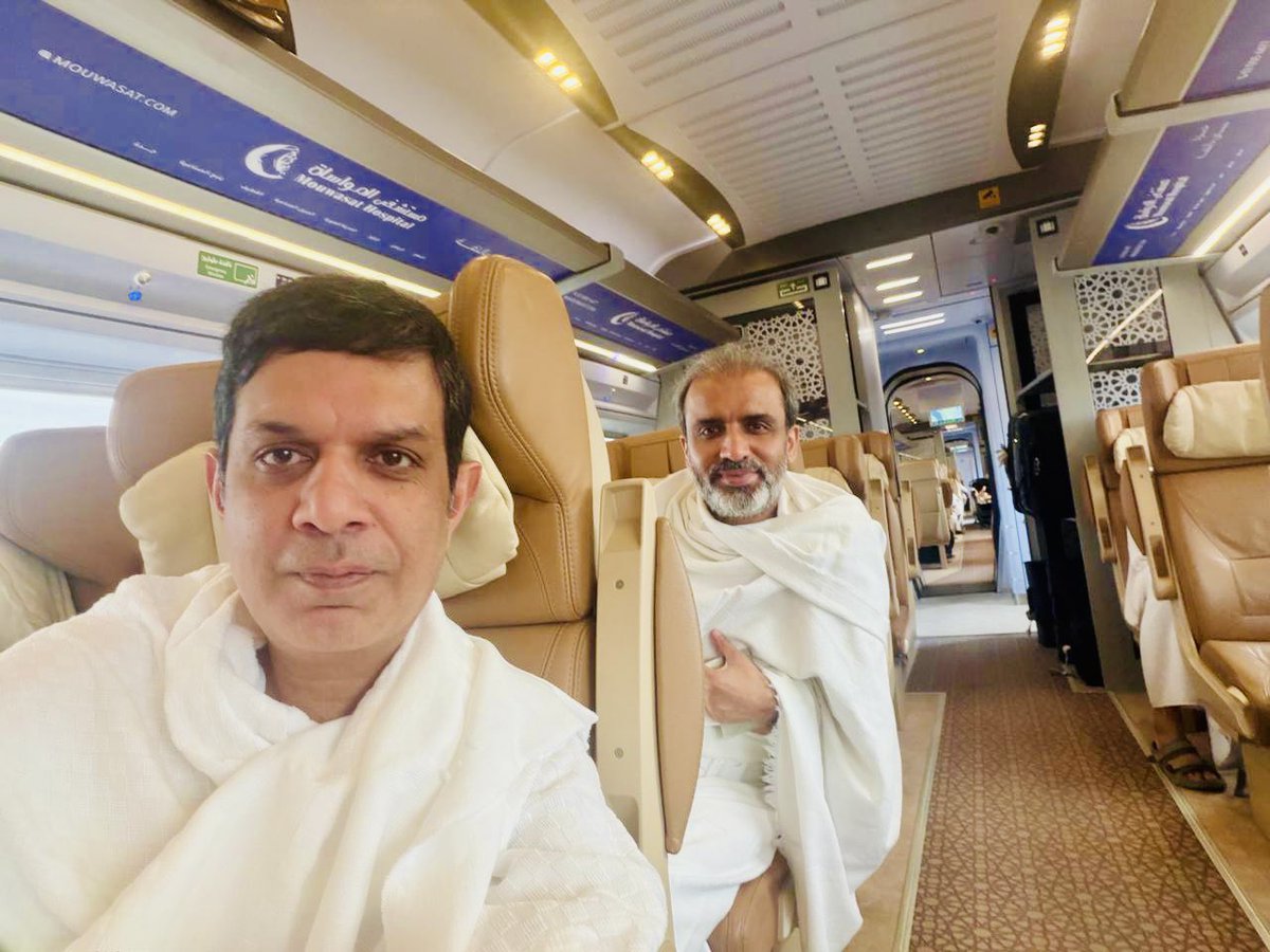 Alhamdulillah, on the way to Makkah for Umrah by train. May Allah accept.