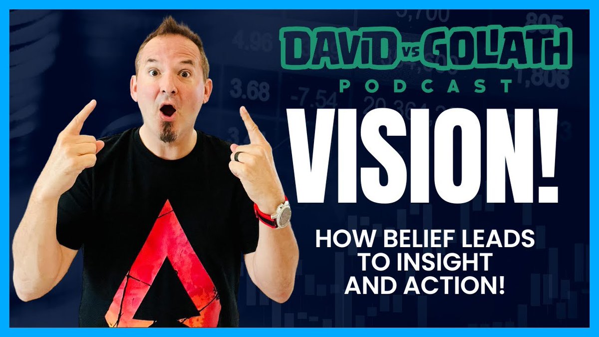 DavidvsPodcast's tweet photo. #DavidVsGoliath #vision In this shorter edition of the David Vs Goliath Podcast, our host Adam DeGraide discusses how belief leads to vision and how vision leads to insight and acti......
https://t.co/N0AlEVAFM7 https://t.co/o38ECFUmxU