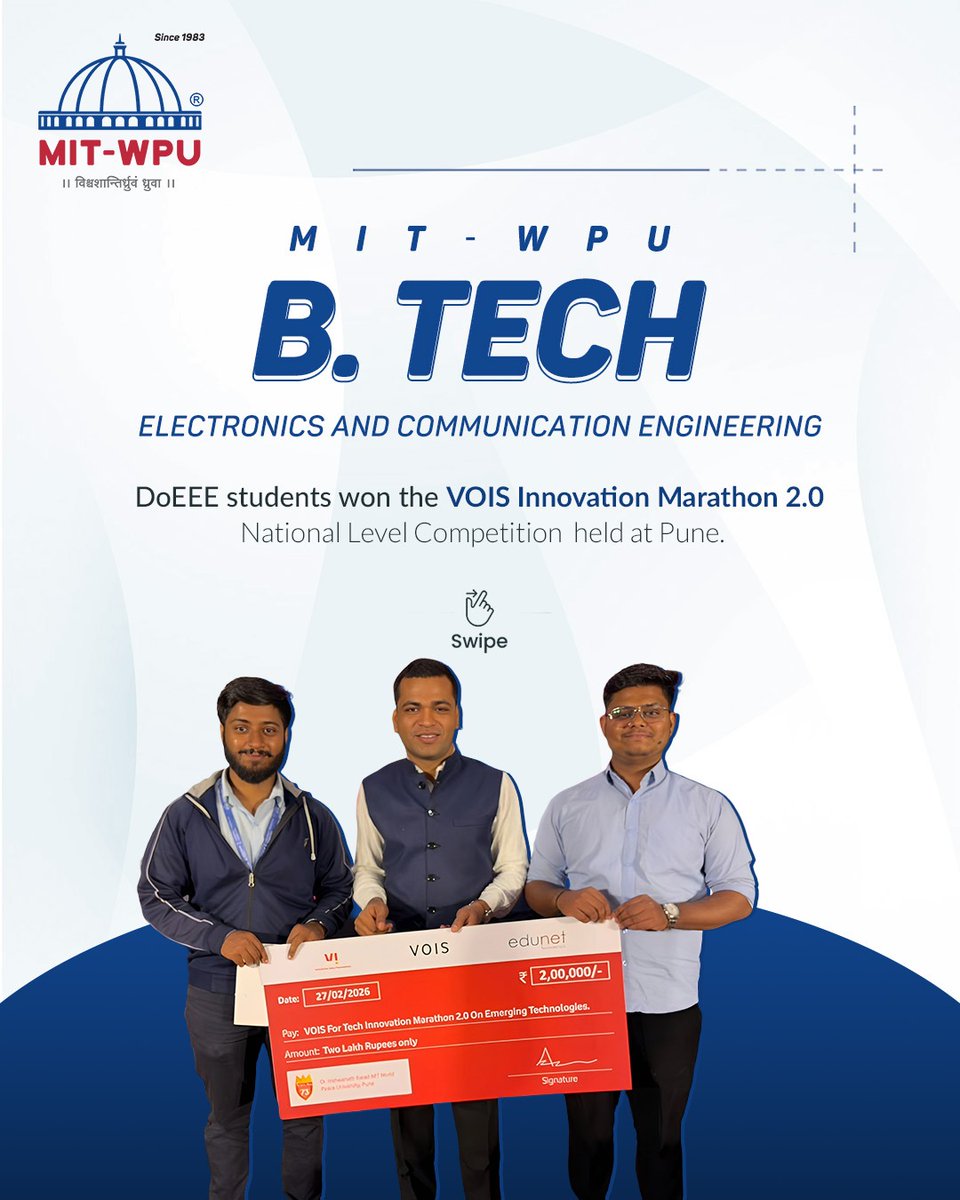 MIT World Peace University, Pune tweet media