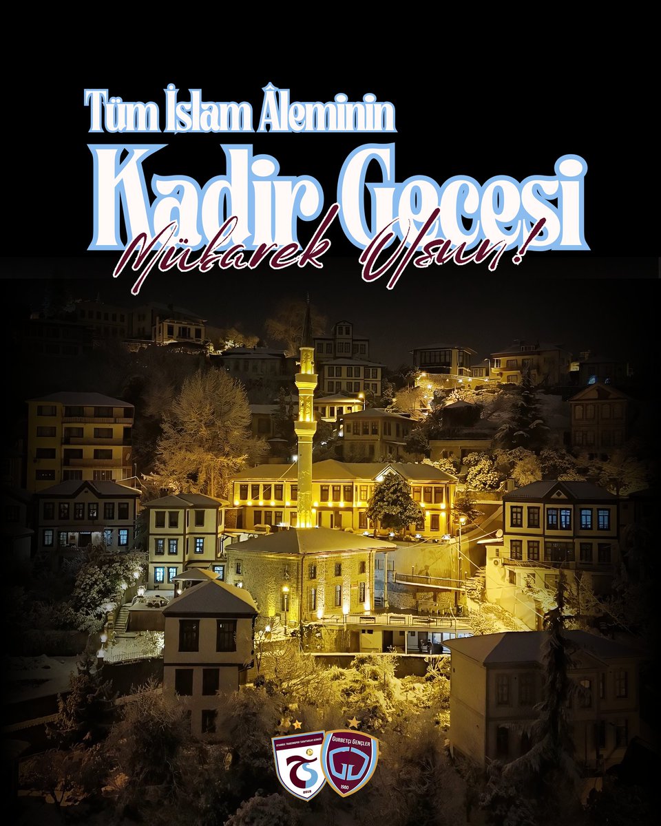 ittdresmi's tweet photo. Tüm İslam Âleminin Kadir Gecesi Mübarek Olsun!. 🌙🤲

#ittdresmi #GurbetçiGençler #KadirGecesi @Trabzonspor https://t.co/0tADFsnaTK