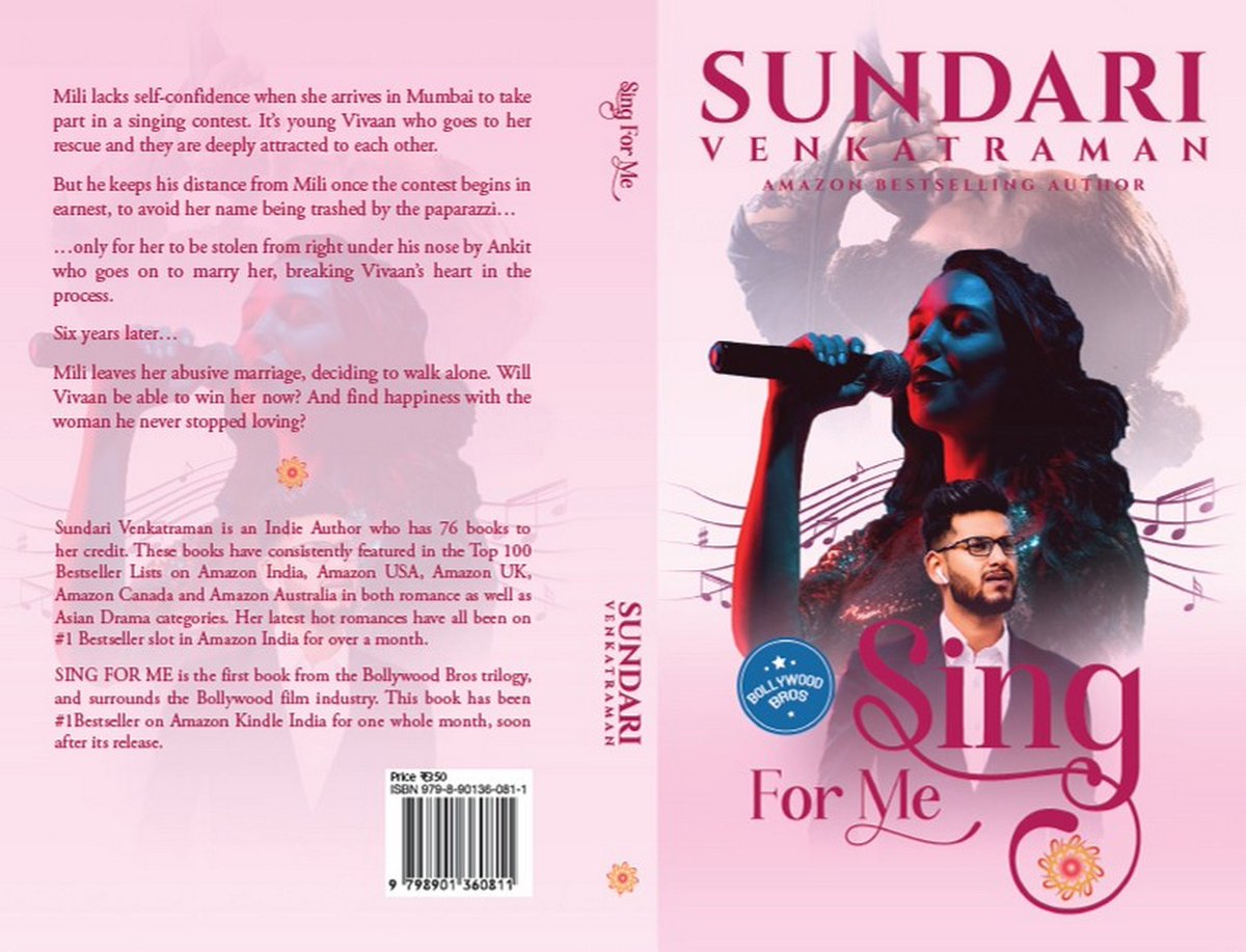 sundarivenkat's tweet photo. SING FOR ME #SingForMe #BollywoodBros #romancenovel #Romance #Paperback #BollywoodRomance #SundariVenkatraman #bestseller Vivaan, who had appeared like a tall and lanky man-next-door to her earlier, suddenly seemed to take on a hero persona. @Flipkart https://t.co/fcKKzh0Ie6 https://t.co/fDSYRVnnph