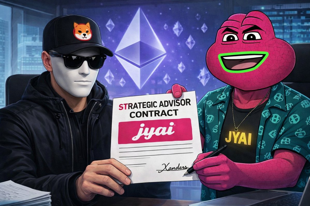 ShibaXanders's tweet photo. Announcement! I meet $JYAI some days ago and they are performing good with wonderful MC also major media company just dropped investment + it’s listed on OVER 40 EXCHANGES already… 

@JYAI_JERRY is built different and coming for Pepe in 2026 👀🐸

I just joined the team as Strategic Advisor and I’m hyped AF to watch these legends cook 🔥

CA: 0x4e9623b7e5b6438542458f5ee828d65c24d3af8c

Full article just dropped about me joining the $JYAI squad:
https://t.co/AvGIXajNHB