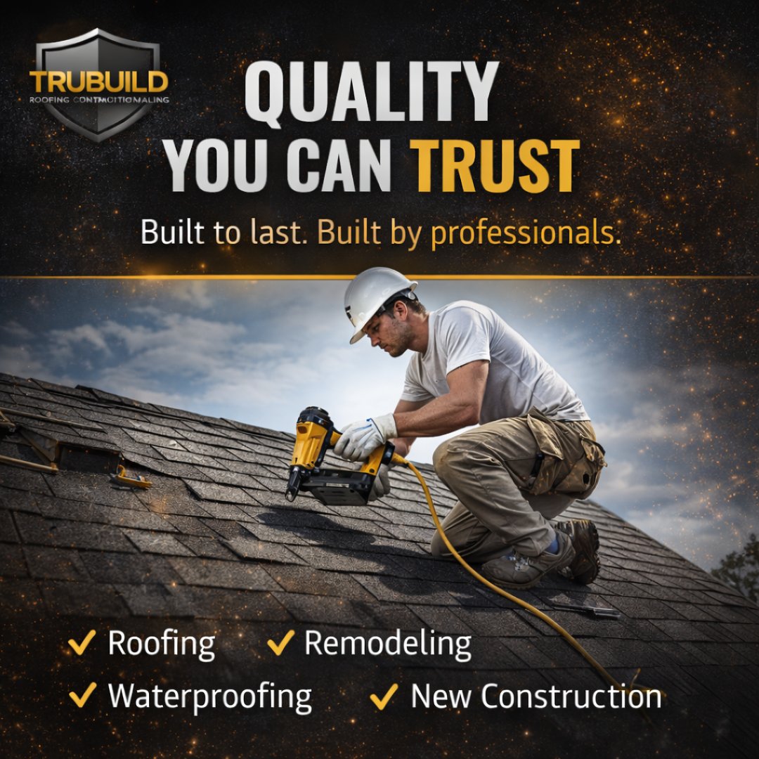 trubuildroofing's tweet image. Strong builds, thoughtful design, and dependable service — that’s what we aim to deliver every time.

Construction company in Georgia, (404) 723-9826      (404) 838-7020 #BuiltToLast #ConstructionExperts #TruBuild