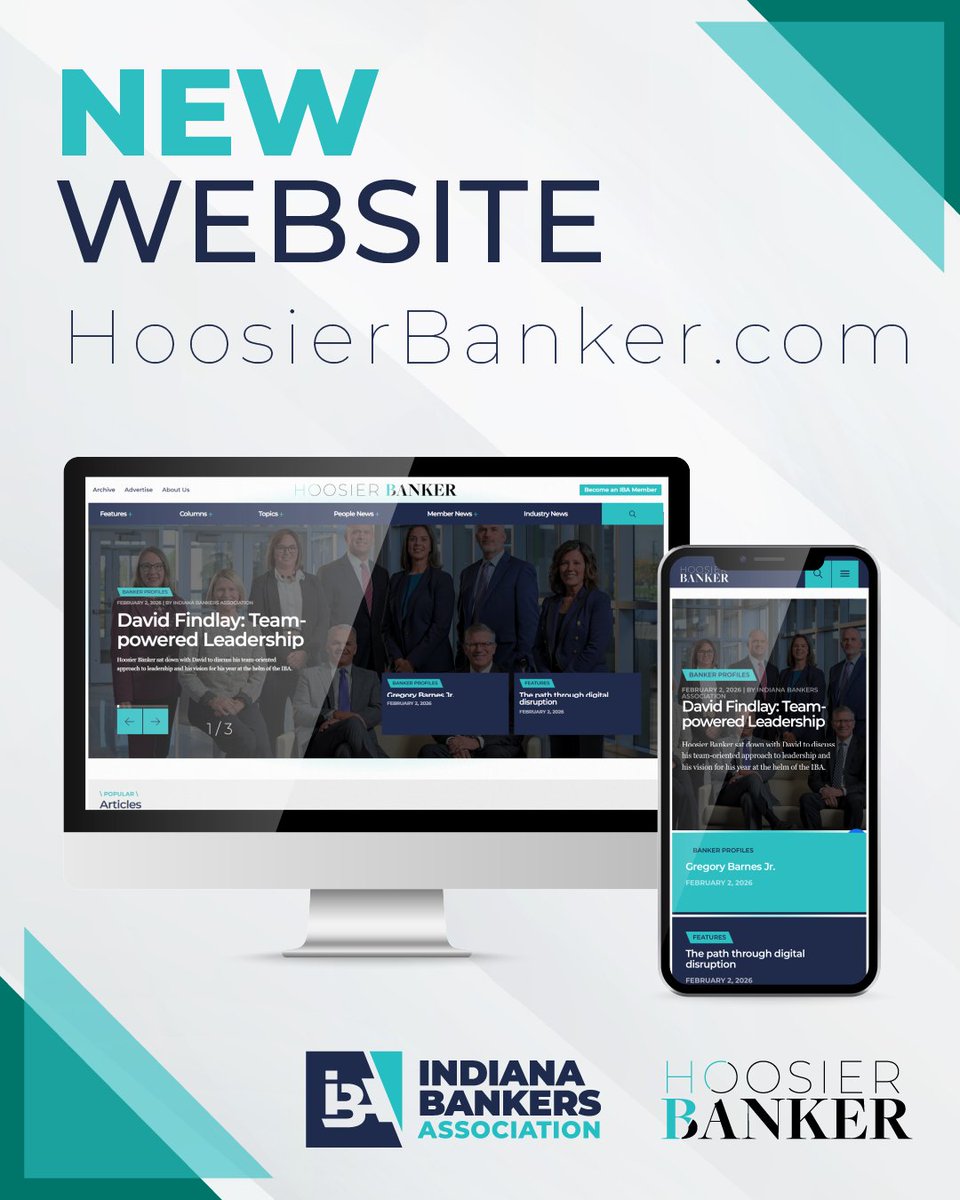 indianabankers's tweet photo. The digital edition of Hoosier Banker has a new home! 🏡

Browse by issue, explore topics or search for articles at https://t.co/pNMODzkRIl.

🔎 Start exploring today. https://t.co/83oGs3ULY1