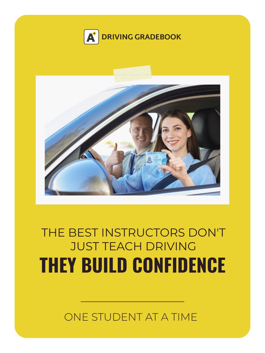 drivinggrade's tweet photo. Confidence behind the wheel starts with the right guidance. 🚗
At Driving Gradebook, great instructors don’t just teach driving — they help students believe in themselves, one lesson at a time.
Happy Monday! Let’s keep building confident drivers. 💪

#DrivingGradebook https://t.co/sOSdRs1kzo