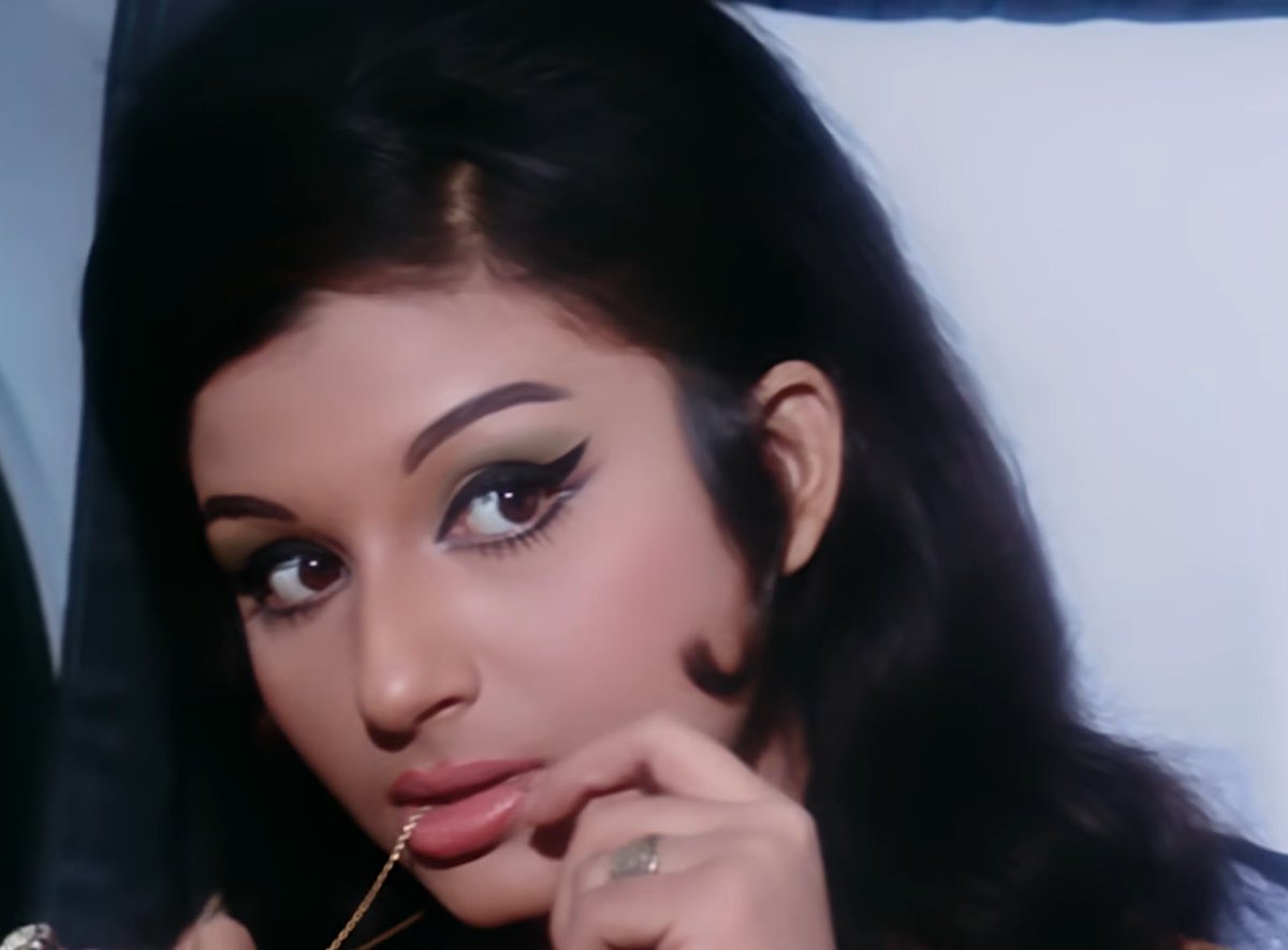 sharmila tagore’s eye makeup was doing things in the 60s that tutorials still can’t explain.