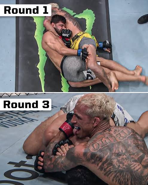 Nacho_FdC's tweet photo. @FightFanatic_ dude Oliveira submitted Arman, and he was saved by the bell https://t.co/JhDLQIM2cz