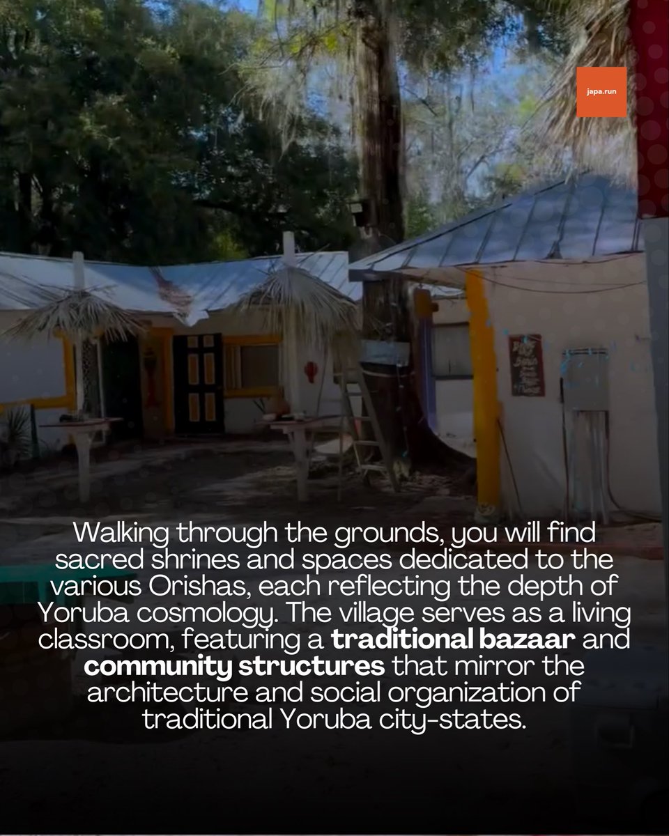 comunity_run's tweet photo. Oyotunji (which translates to Oyo is alive) African Village is  an authentic piece of Yoruba tradition, anchored in American soil. Have you ever walked the grounds of Oyotunji? 🏺

📍Oyotunji African Village, South Carolina https://t.co/gxD58Hv5Xx