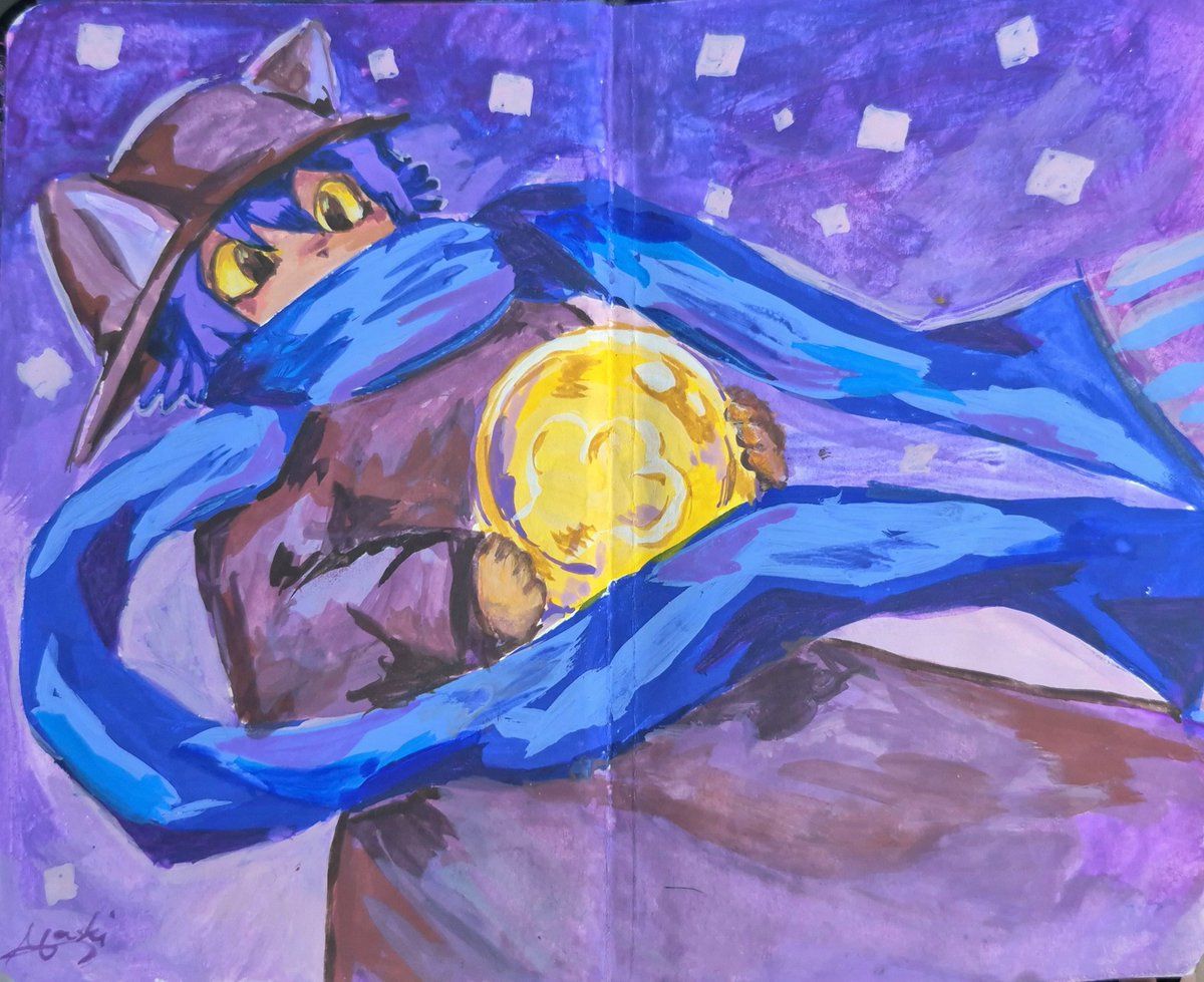 lubiemaski's tweet photo. #gouache #kris #niko https://t.co/W55puce4qv