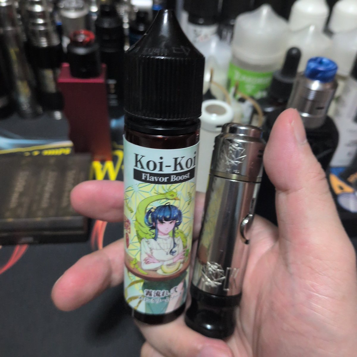 yoshiakinemochi's tweet photo. 今夜🌃のvapeは、
KILLER GUN
koi-koi Flavor Boost
霧流れ弐メロン🍈クリームソーダ🥤ちぇ🫡 https://t.co/pkWsFKI6yA