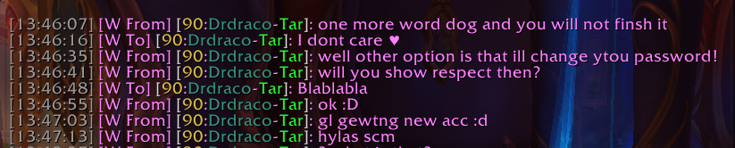 clef_aux_fees's tweet photo. @BlizzardCSEU_FR je doute que vous verrez mon tweet mais sachez que j'ai requête cette personne et qu'il n'y a pas moyen de fournir de screenshoot aux MJ.
Insultes sur le /gr en /mp, racisme, menace de scam, ruine le donjon. Ce genre de type dans un MMO ça dégage. Faites un truc. https://t.co/4fxisAl0gk