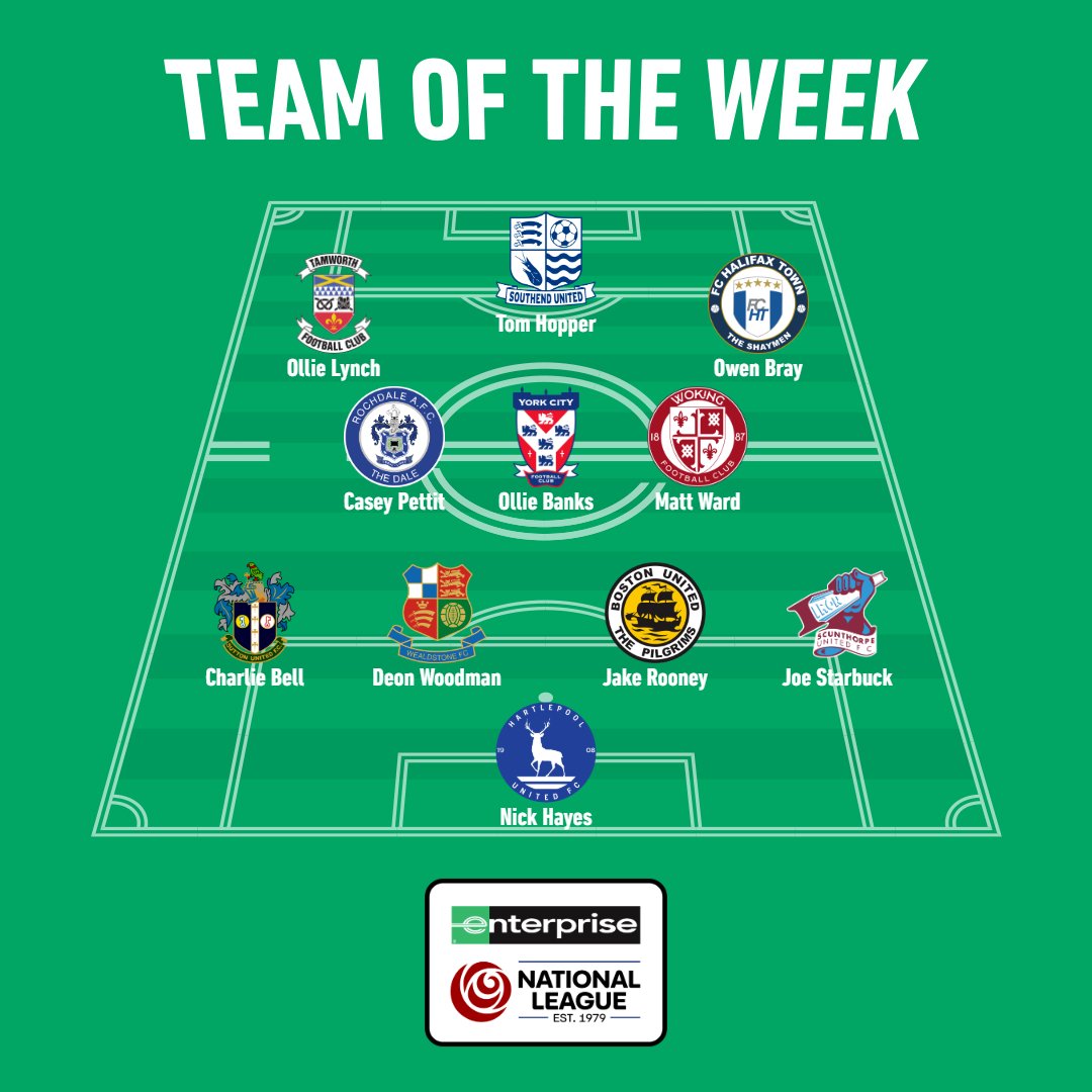 💪 𝐍𝐋 𝐓𝐄𝐀𝐌 𝐎𝐅 𝐓𝐇𝐄 𝐖𝐄𝐄𝐊 

Completing the clean sweep of post-match teams, Joe Starbuck has also been included in the <a href="/NL_Enterprise/">Enterprise National League</a>'s team of the week.

Former Iron frontman Tom Hopper is also part of the side.

#UTI #IRON