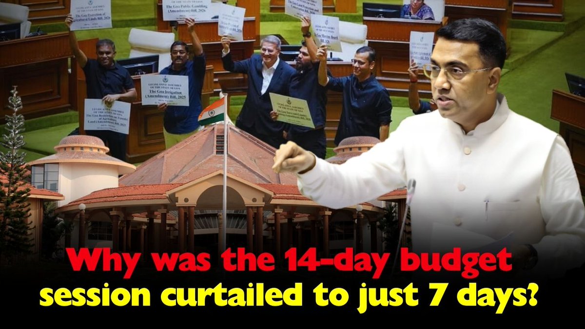 InGoa24x7's tweet image. Why was the 14-day budget session curtailed to just 7 days?
WATCH: youtu.be/ll1HNj-Me10

#Goa #Goanews #BudgetSession #Curtailed #GoaAssembly