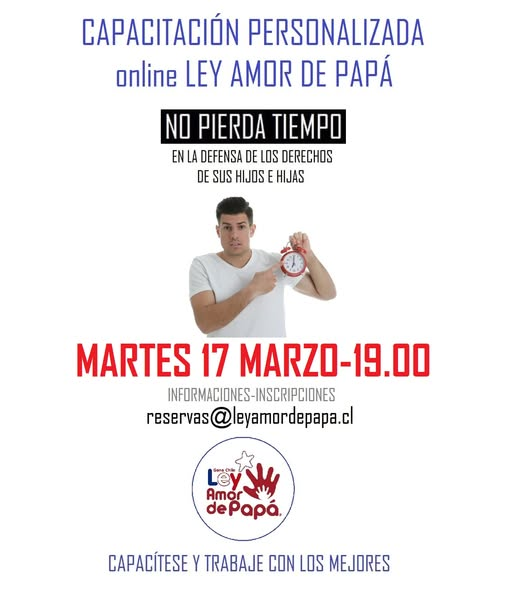 AmordePapa's tweet photo. Cada minuto que pasa, cada hora, cada día la DESVINCULACIÓN que se genera de sus hijos puede llegar a causar un DAÑO IRREPARABLE para ellos y para usted.

Le invitamos a capacitarse con nosotros.

+INFO: reservas@leyamordepapa.cl y/o MENSAJE de TEXTO al WhatsApp +56 9 51387537 https://t.co/CnpIUPRu4E