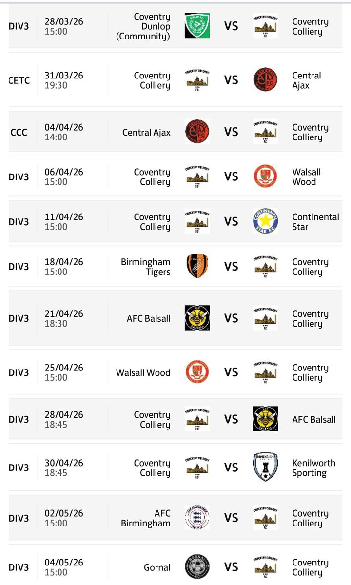 Coventry Colliery FC tweet media