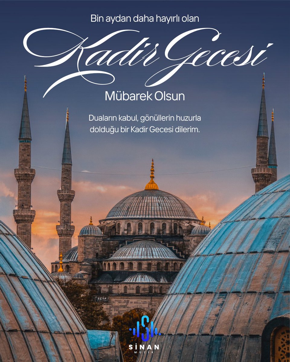 Tüm İslam âleminin Kadir Gecesi’ni en içten dileklerimle kutluyorum.

Bu mübarek gecenin; gönüllerimize huzur, kalplerimize merhamet, ülkemize ve dünyaya sağlık, barış ve bereket getirmesini diliyorum.

Kadir Gecemiz mübarek olsun.

Sevgi ve saygılarımla,
Sinan Özen