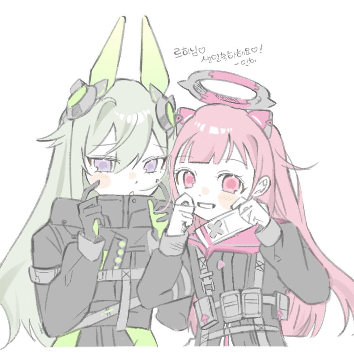 민채님이 축전으로 그려주신 이뽀니 네네에무 자랑합니다🥰 다시한번 감사드려요!