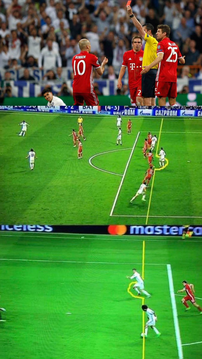 33monteirao's tweet photo. Bayern vs Madrid last years:

2014: Guardiola's disasterclass

2017 and 2018: The biggest robberies in the Champions League history + Real Madrid's best team in their history

2024: Worst Bayern in the decade + 3 individual mistakes (2 by Kim and 1 by Neuer + last minute robbery by Marciniak)

In 2026 we will qualify
