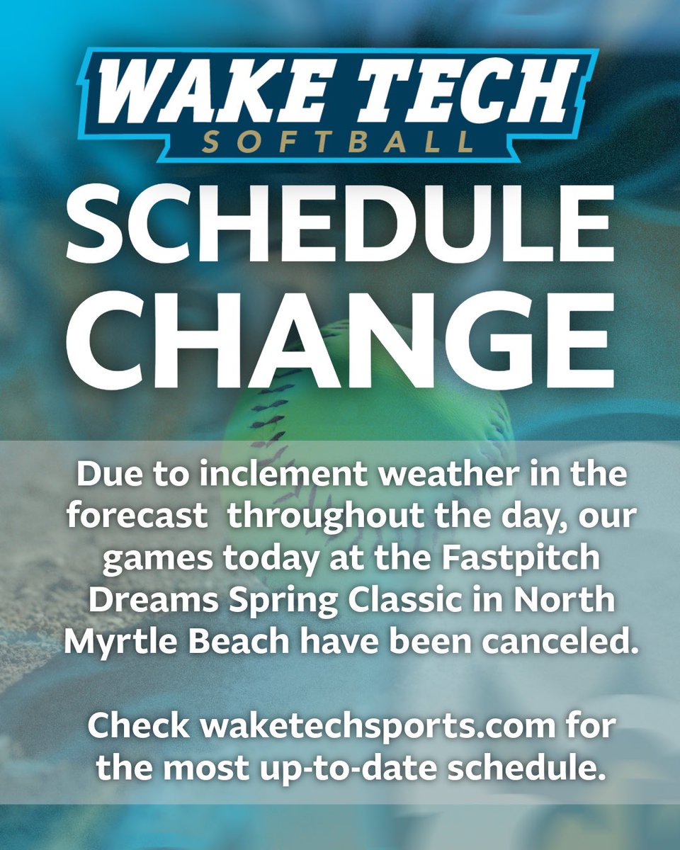 Wake Tech Softball tweet media