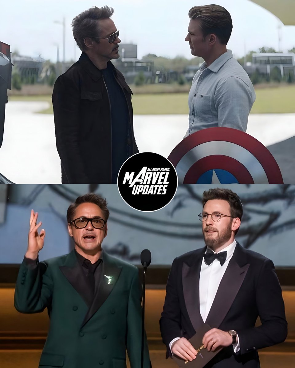 Updates4Marvel's tweet image. From Avengers: Endgame to the 98th Oscars — Tony Stark and Steve Rogers reunite.
#AvengersEndgame #RobertDowneyJr #ChrisEvans