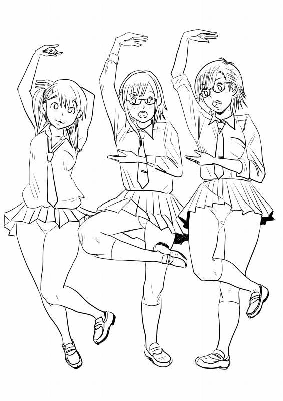 夜の落書き～
違和感あるところを修正中～
線画までしか描けませんでした💦 