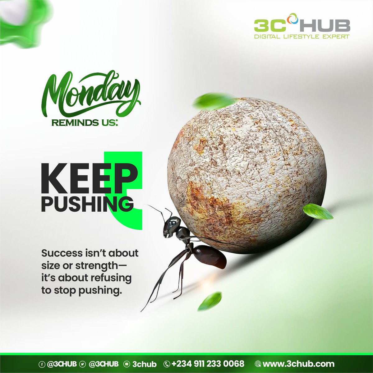 3CHUB's tweet image. New week, new strength. 💪

Keep pushing no matter the obstacles. Every small step brings you closer to success.

#mondaymotivation #keeppushing #NewWeekNewGoals #3chub