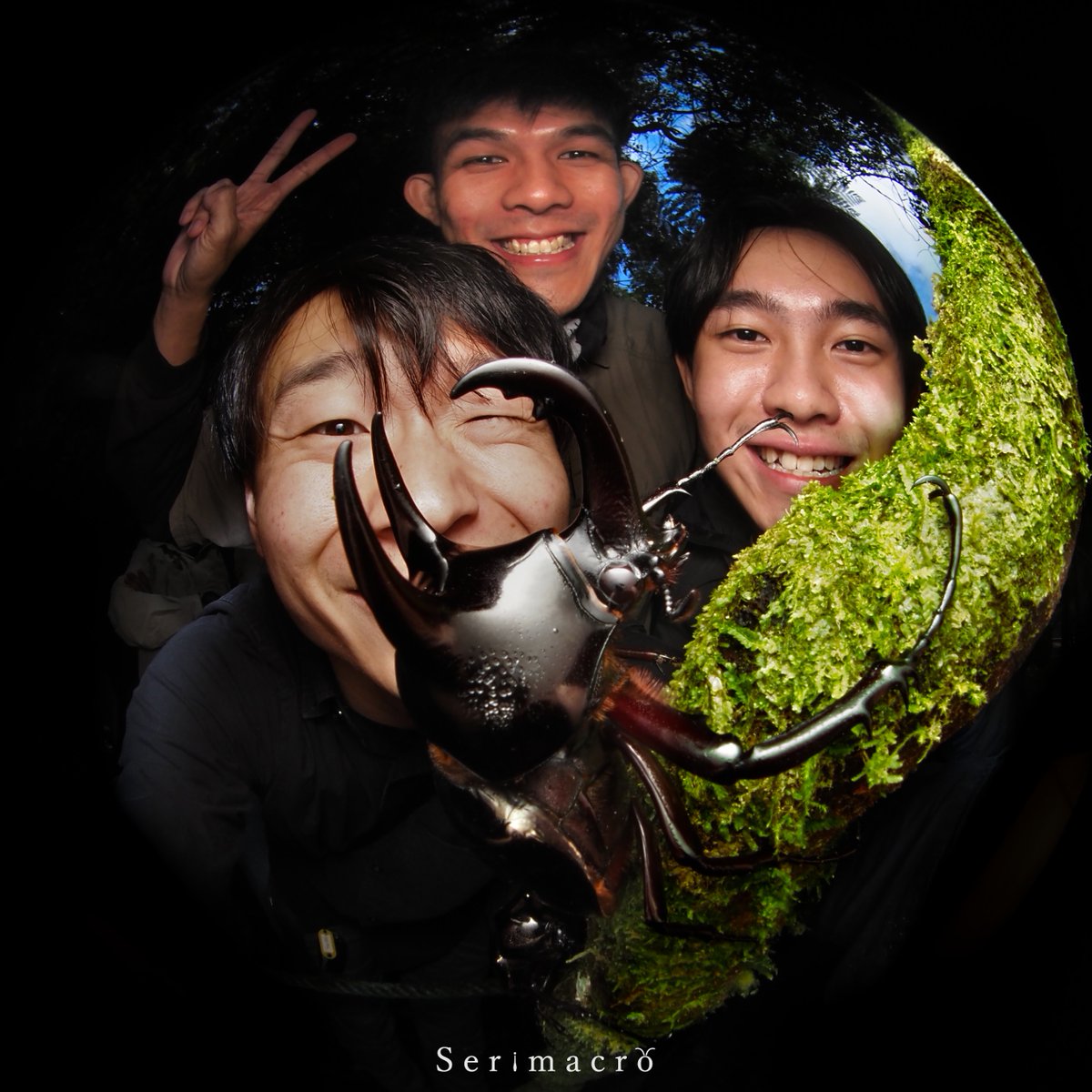 2026.3.6 Fraser's hill🇲🇾

野生のコーカサスオオカブトと自撮り！

with 前夜に出会って仲良くなったヘビ大好きマレーシア人兄弟

初の３人×虫自撮り！