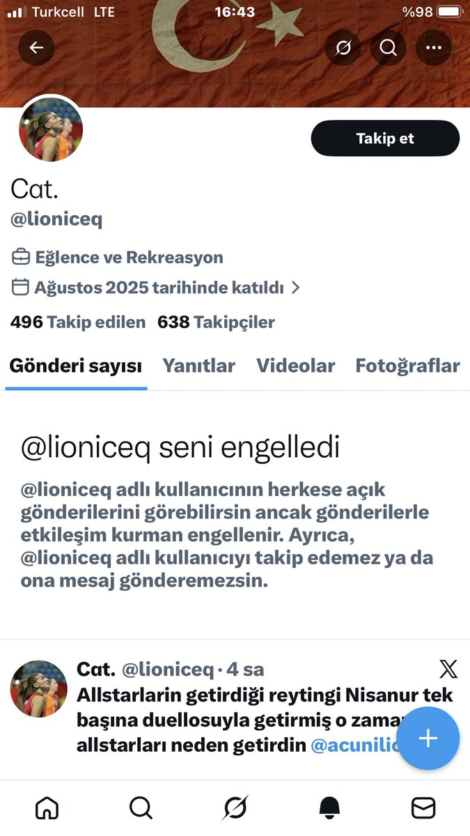 Şişllttt rezil korkak cevabı mı beklemeden nereye tüyüyorsun :)) he Nagihanla Barış ı destekliyoruz sana mı soracağız . Ogeday ile problemimiz yok ken hatta saygı duyarken bunun gibi veletler yüzünden soğuyacağız Oğeday dan #Survivor2026