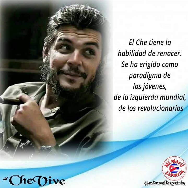 La juventud del mundo sabe que #CheVive y acompaña las luchas de todos los jóvenes en los que depositó su confianza. #CheVive #CubaMined #PinardelRío