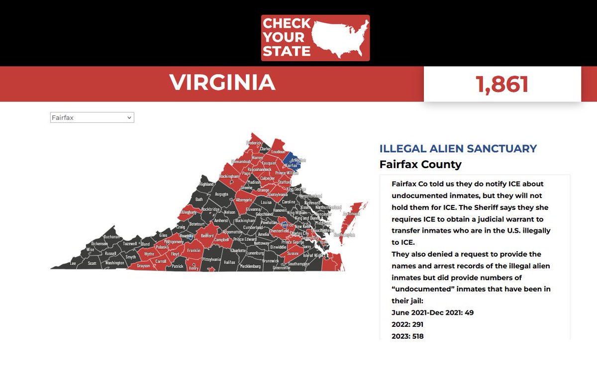 ShellyArnoldi's tweet image. Between June 21-Dec 24 Fairfax County has protected 1,861 criminal illegal invaders including r*ping children &amp;amp;serious felonious assaults.🤬 Every Fairfax Supervisor who signed on to One Fairfax should be removed/recalled.#CancelOneFairfax #DrainTheSwamp

illegalaliencrimes.com/virginia/#info